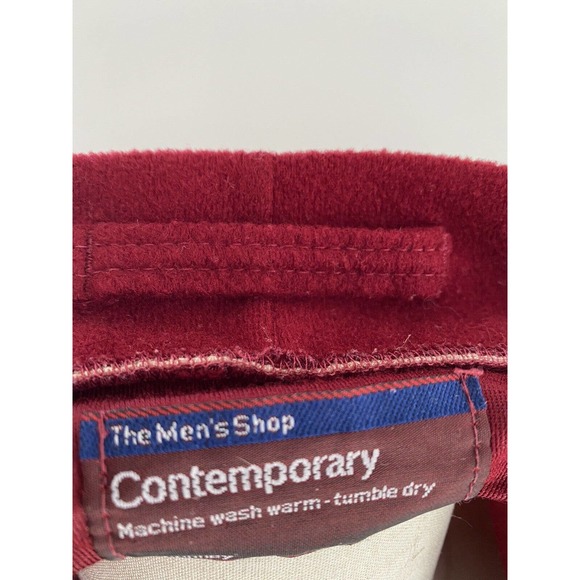 Vintage Mens Robe 80s 90s Retro Velour Color Block Pockets Belted Super Soft - Picture 6 of 10